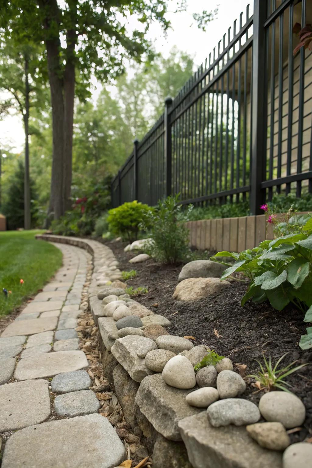 Achieve a polished look with artful edging materials.