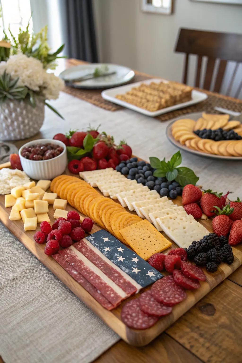 Make your food part of the decor with patriotic displays.