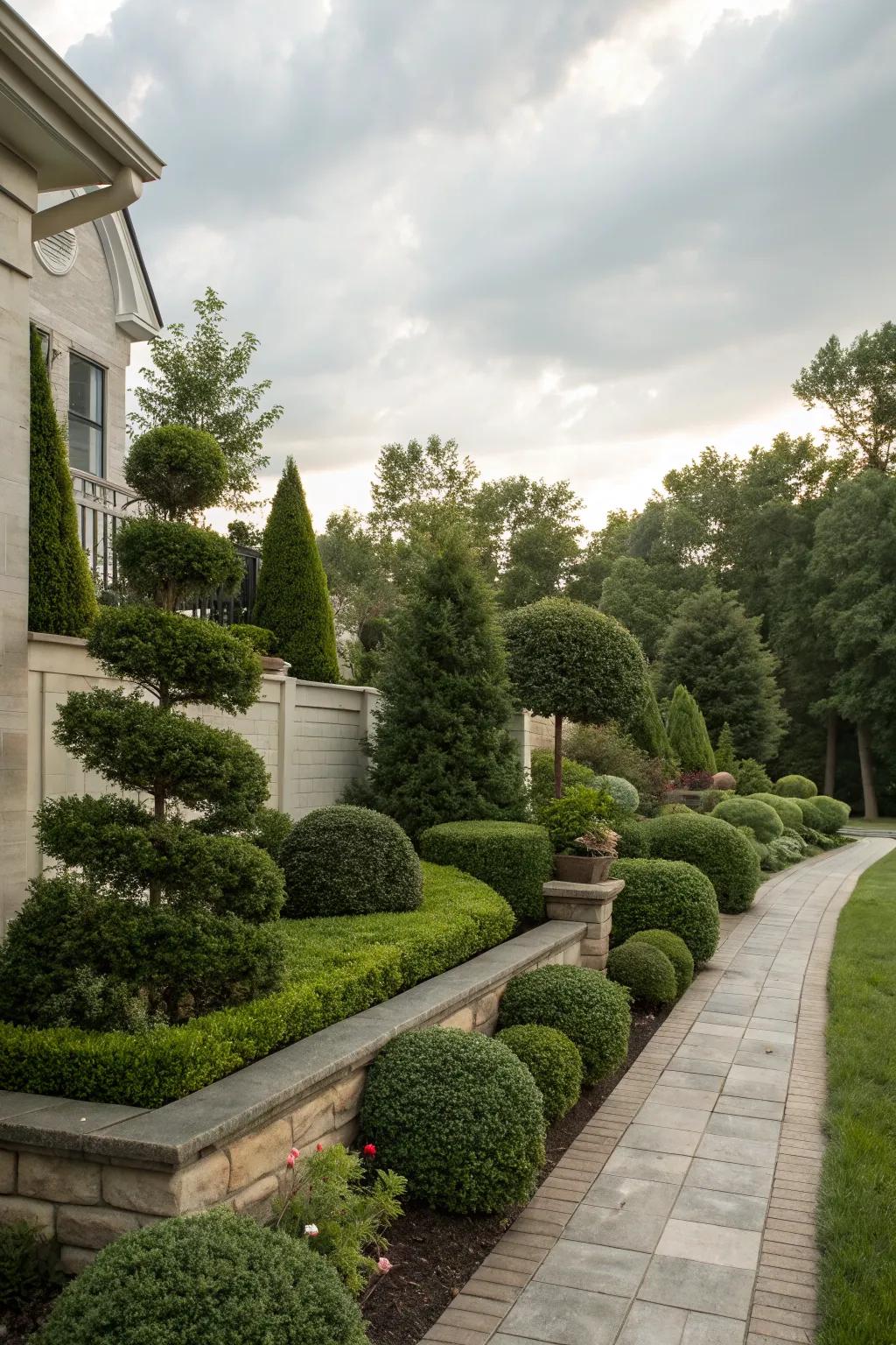 Layer bushes by height to add depth to your landscape.