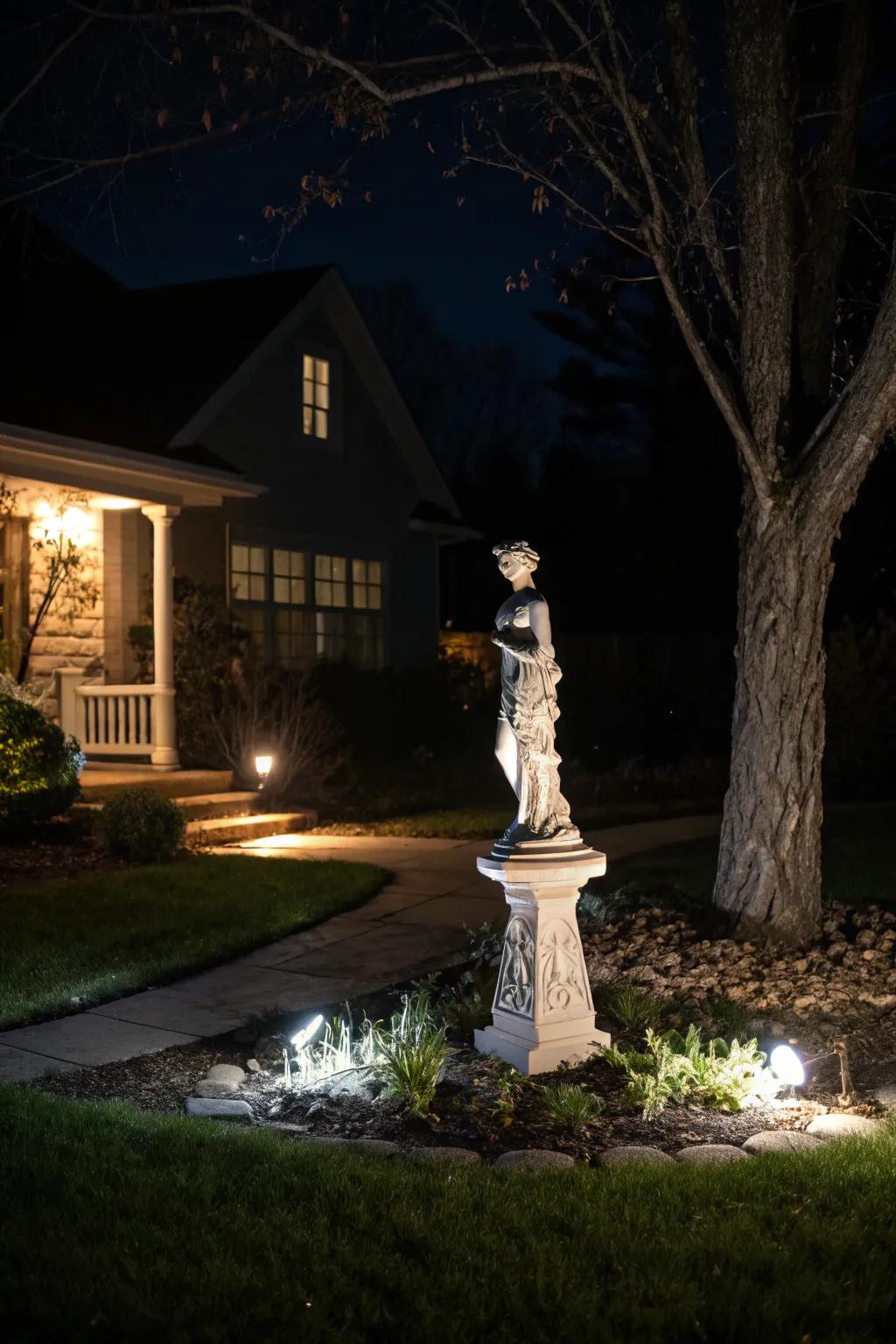 Highlight standout features with carefully placed spotlights.
