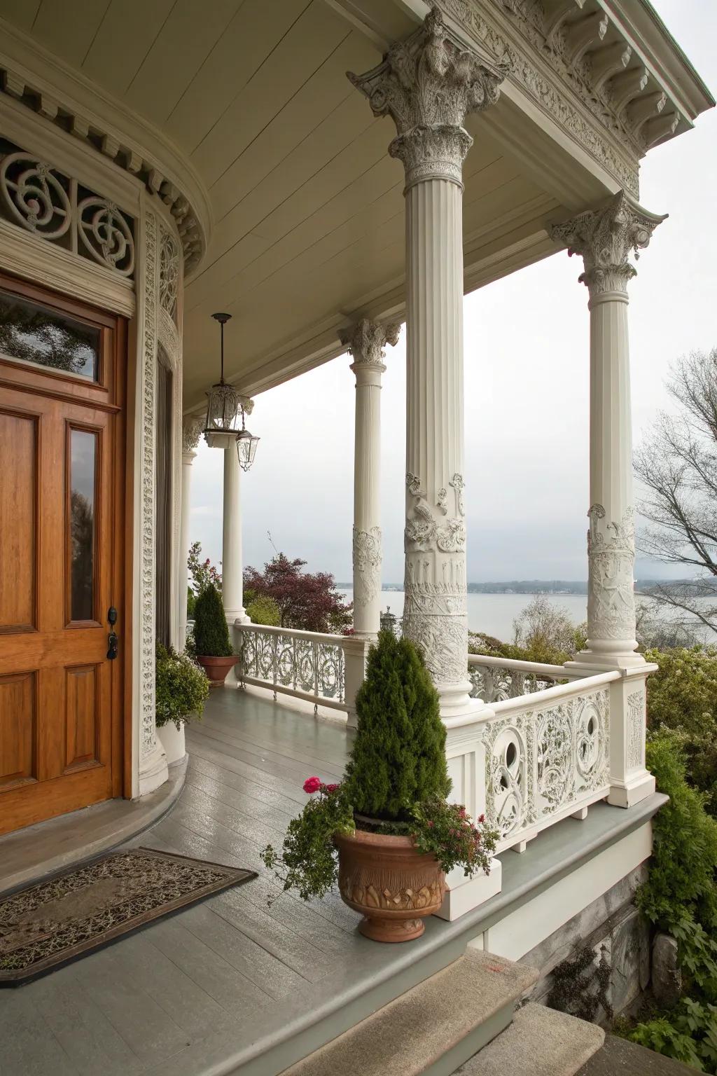 Architectural details bring sophistication to your porch.