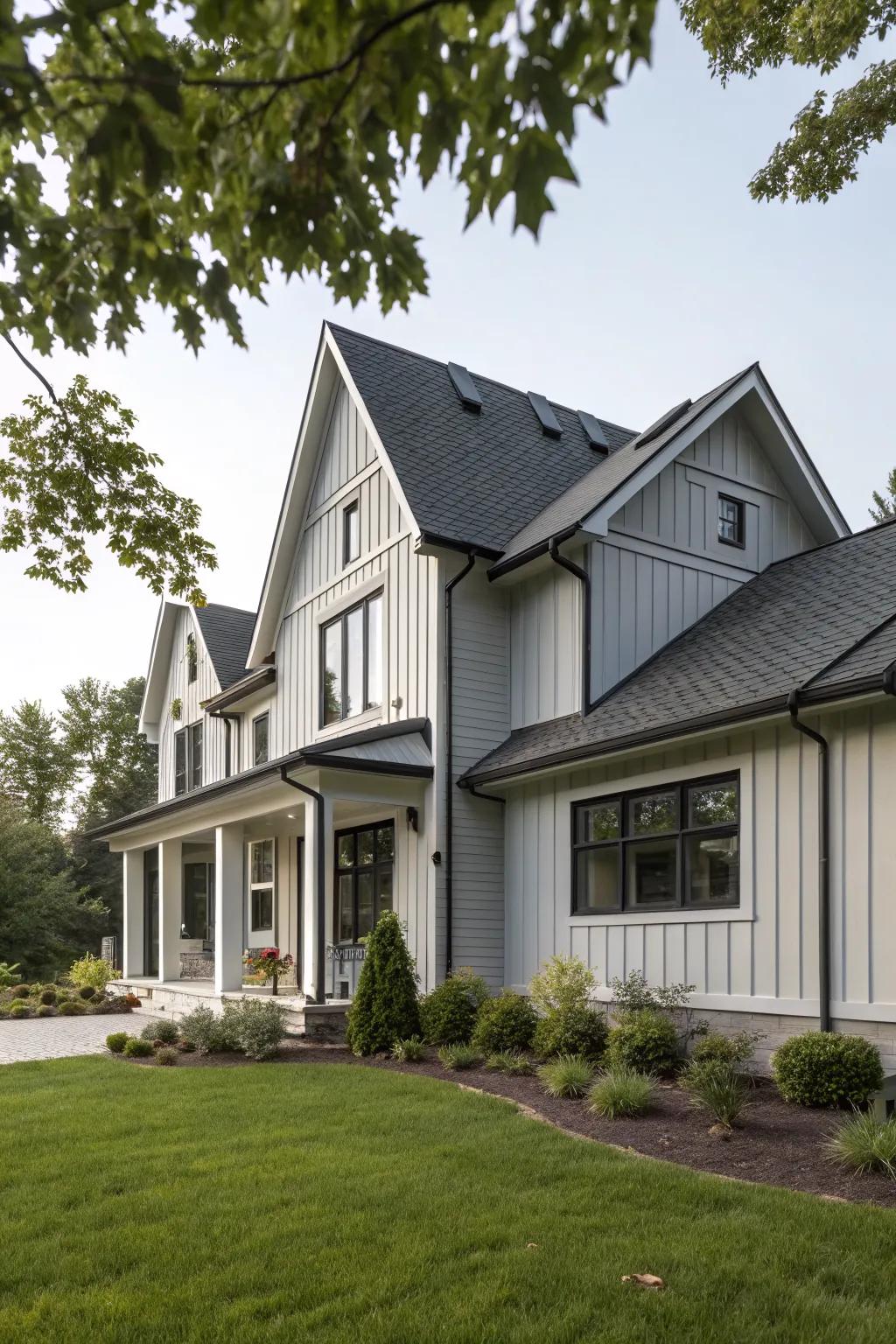 Greyscale palettes offer a timeless elegance to gables.