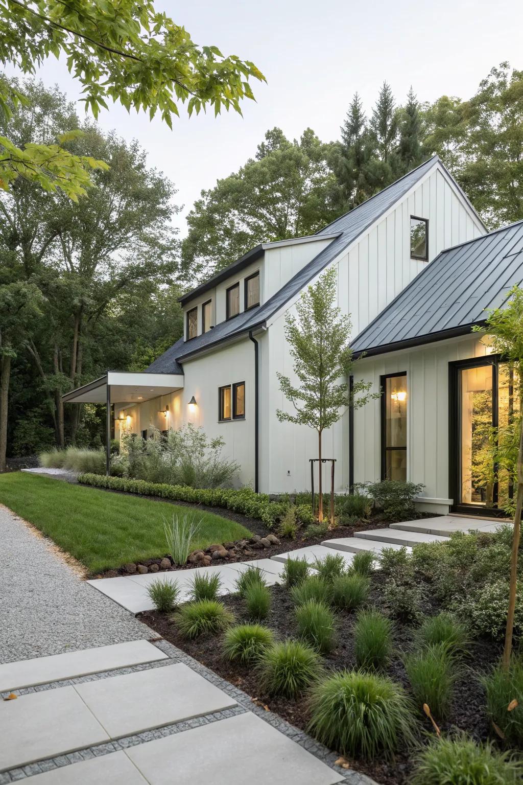 Sleek modernity with minimalist metal lines