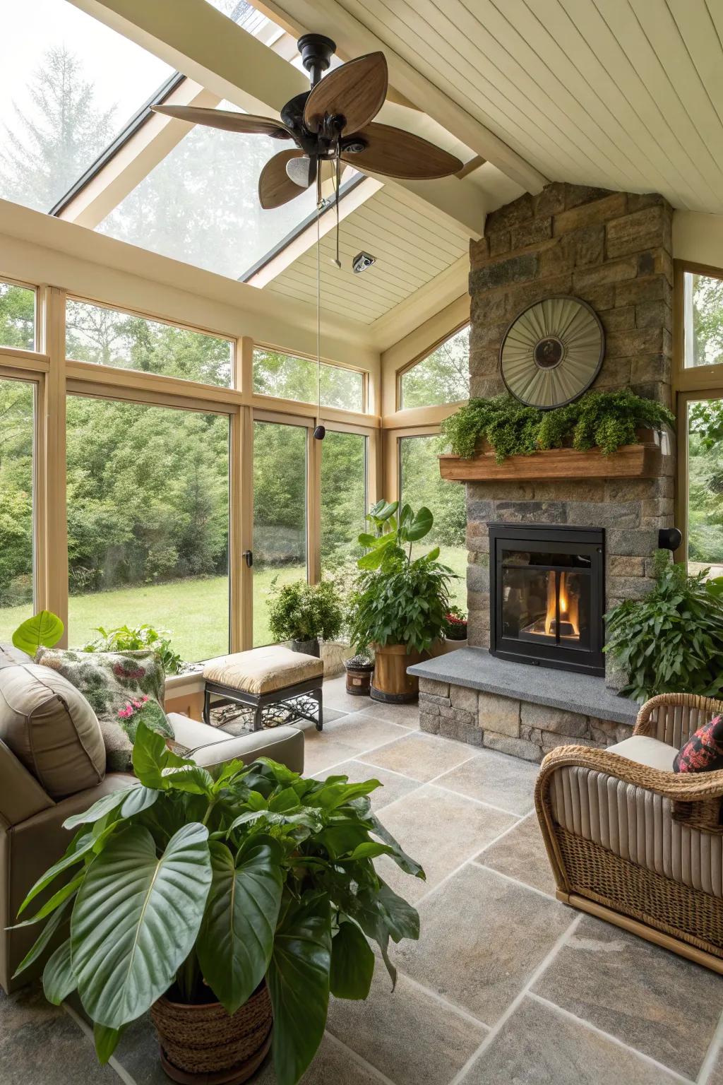 A garden room designed for comfort all year round.
