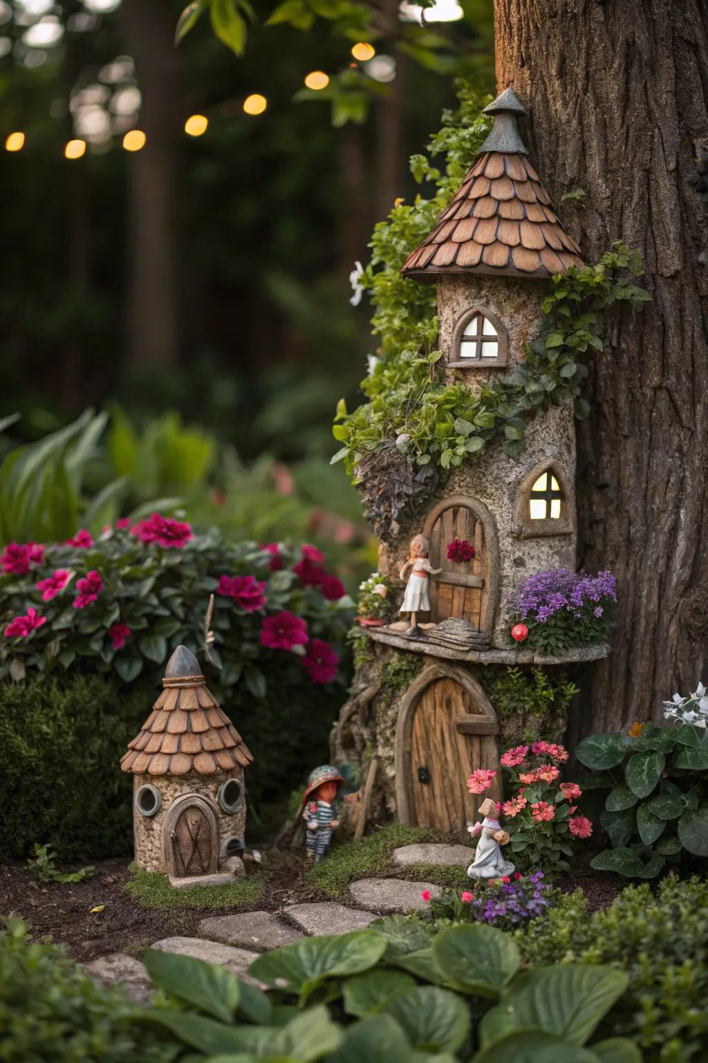 Fairy totems add a magical, enchanting element to garden decor.