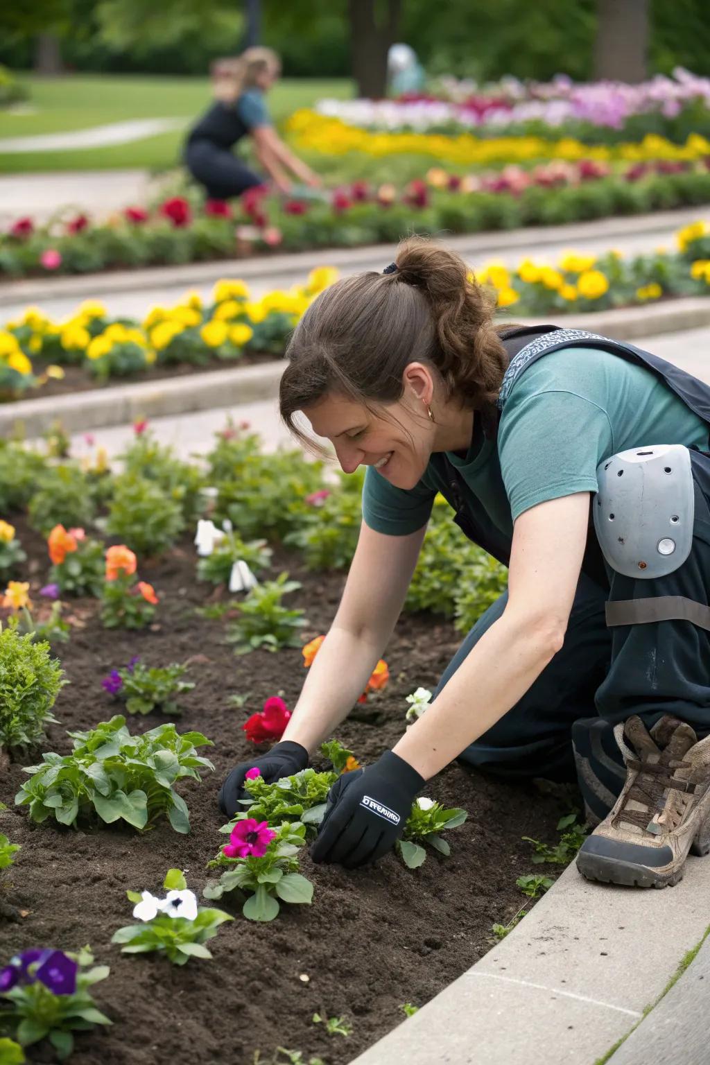 Protect your knees with discreet knee pads for extended gardening.