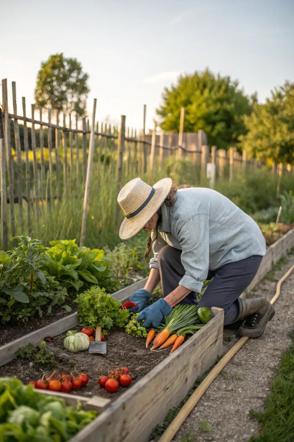 Practicing crop rotation to maintain a healthy garden.