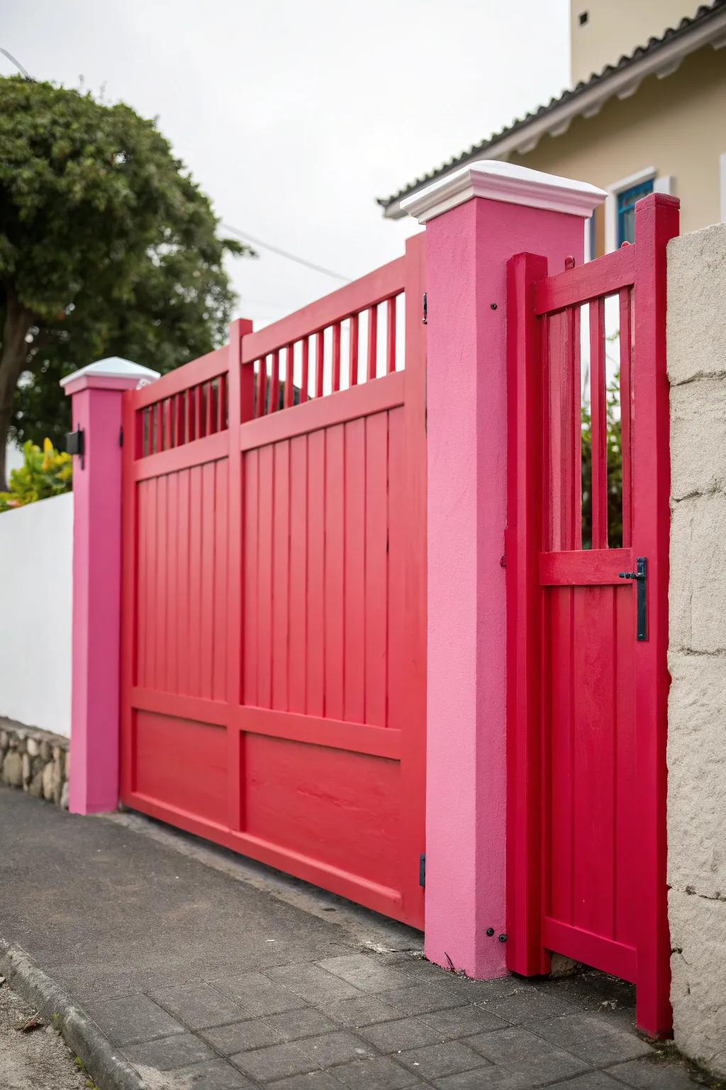 Make a statement with a boldly colored gate.