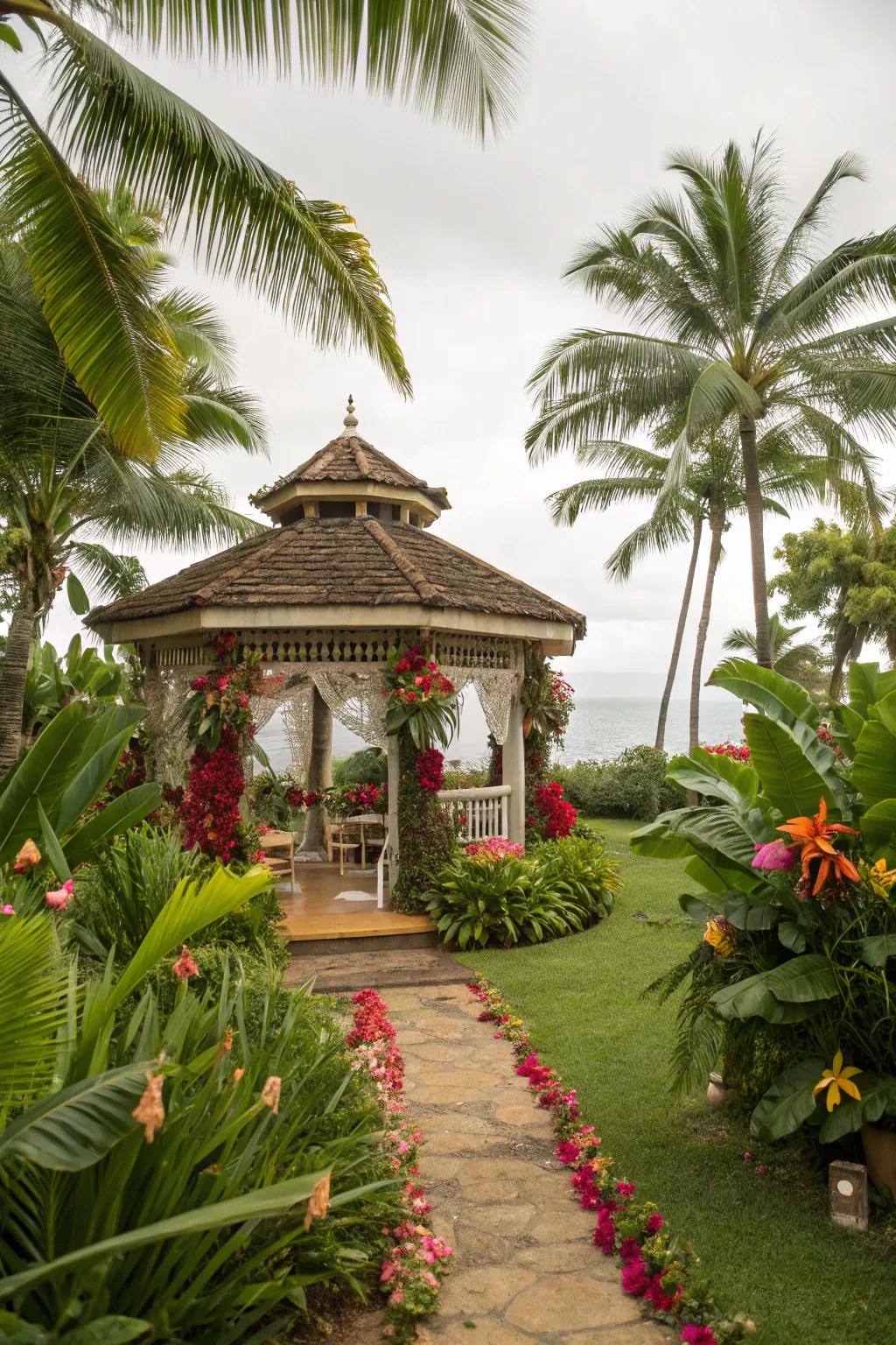 Create a tropical paradise in your backyard.
