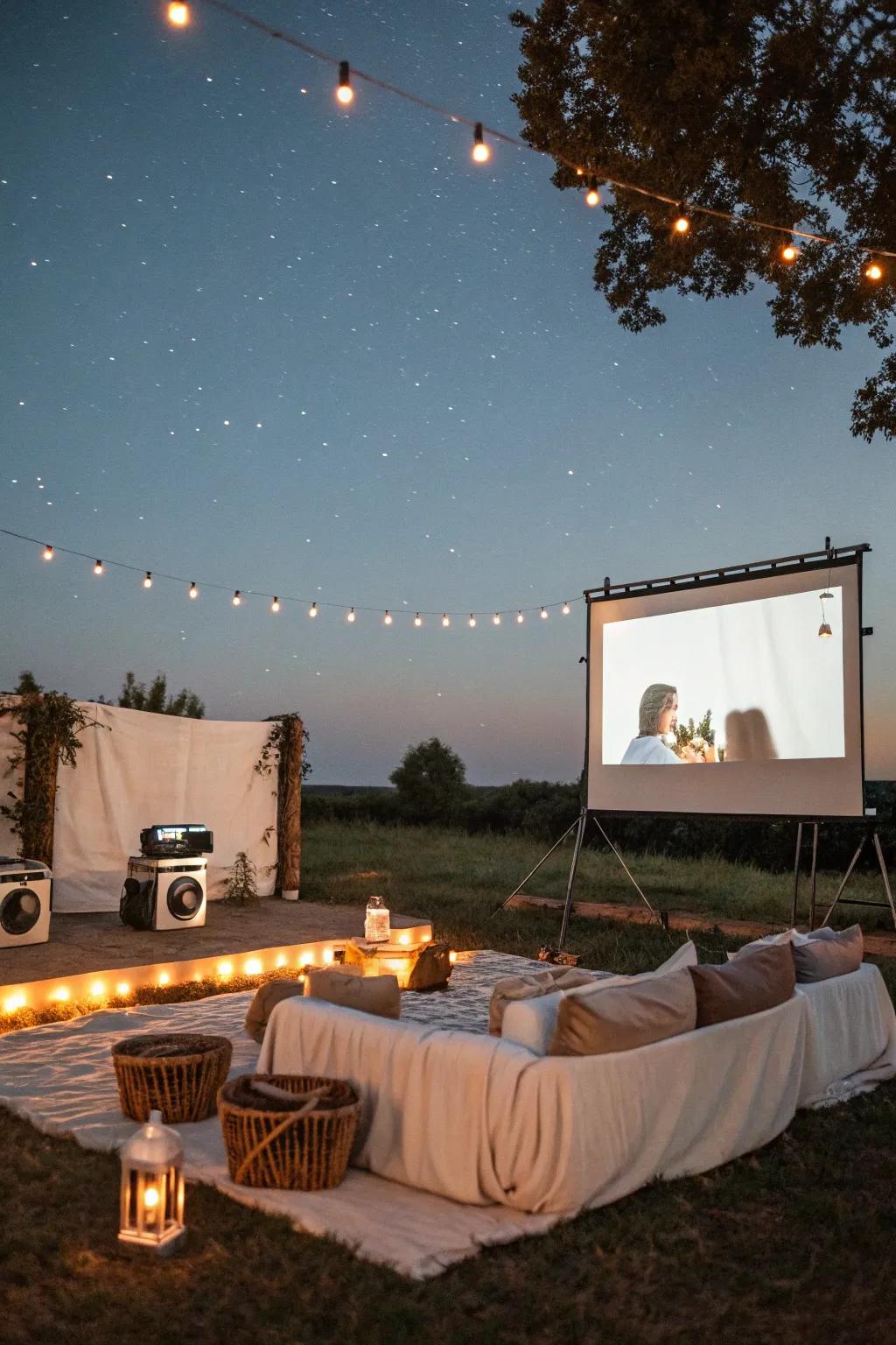 Enjoy a cinema experience in the great outdoors.