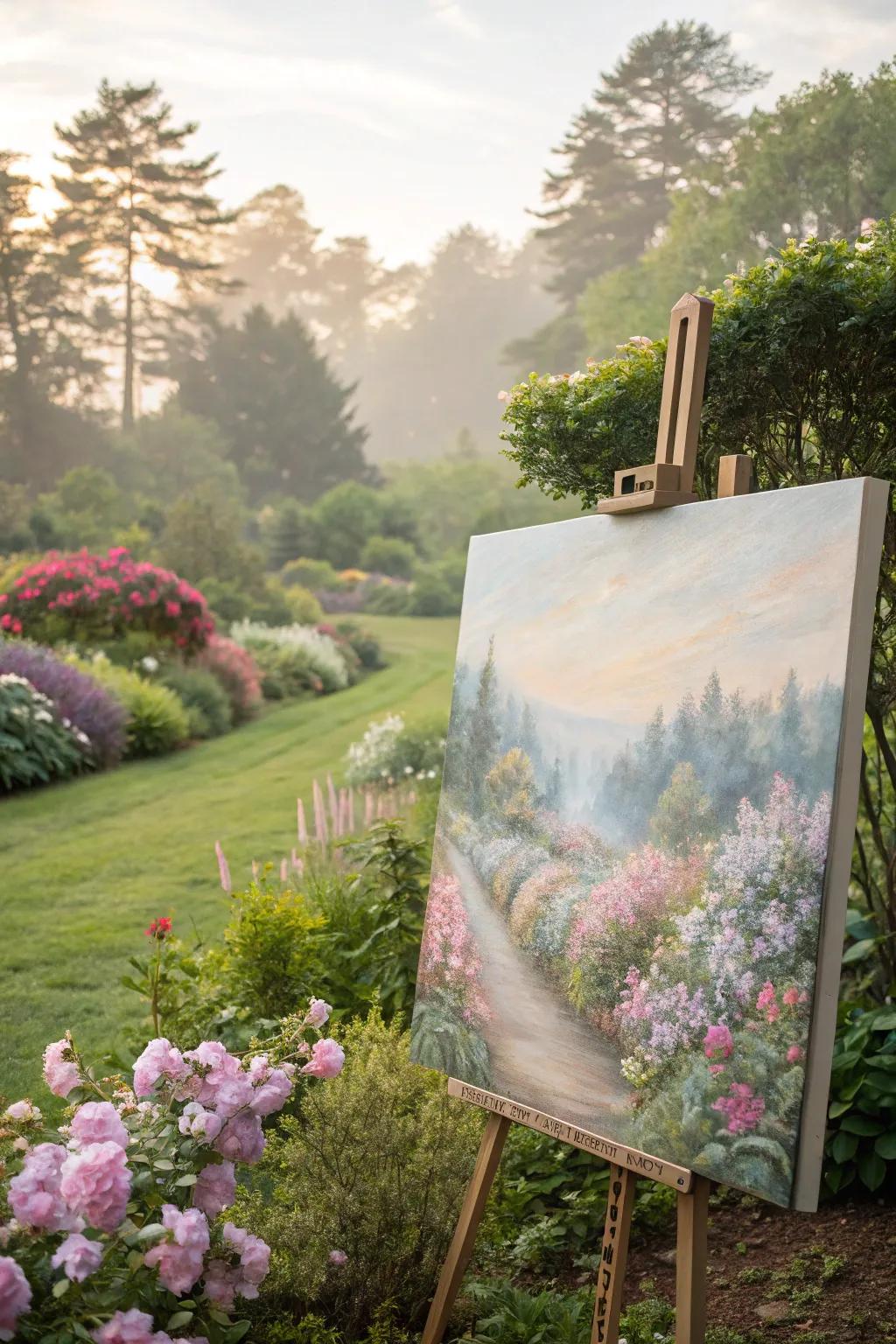Watercolor effects bring a dreamy quality to the canvas.