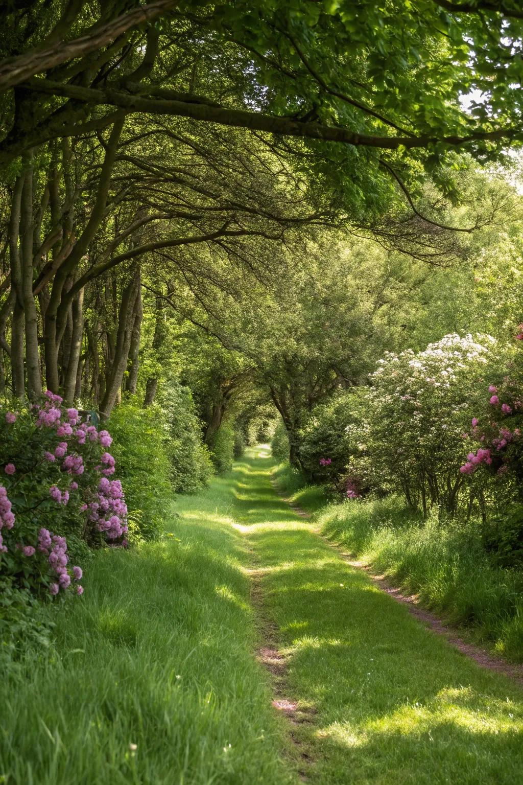 A hidden path beneath a lush canopy.