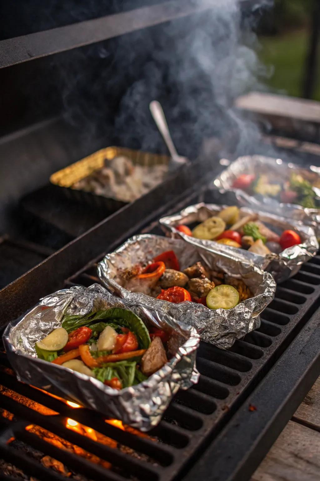 Foil packet meals are a convenient and flavorful grilling method.