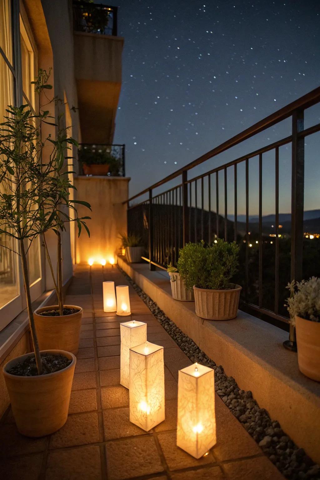 Illuminate the night with DIY paper bag luminarias.