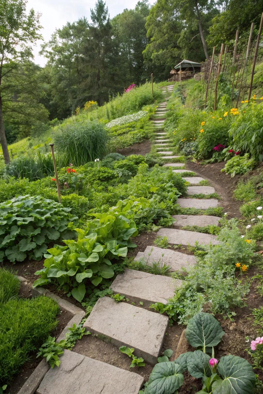 Stepping stones add charm and accessibility to your garden.