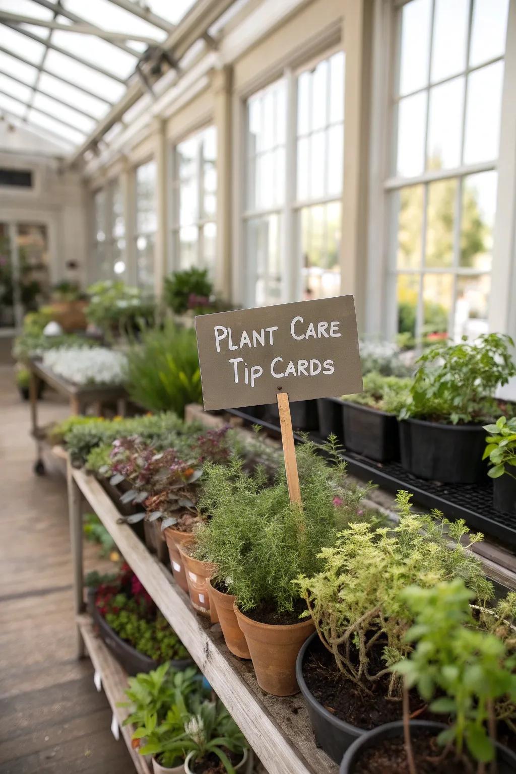 Sharing care tips can enhance the customer experience.