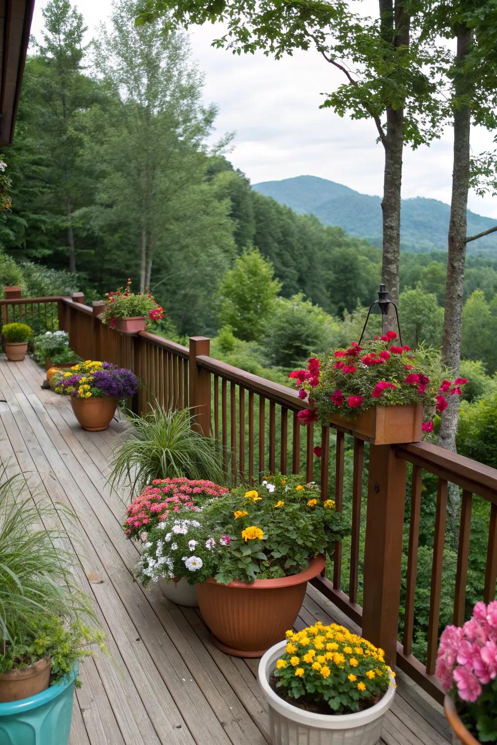 Add vibrancy with colorful flower accents.