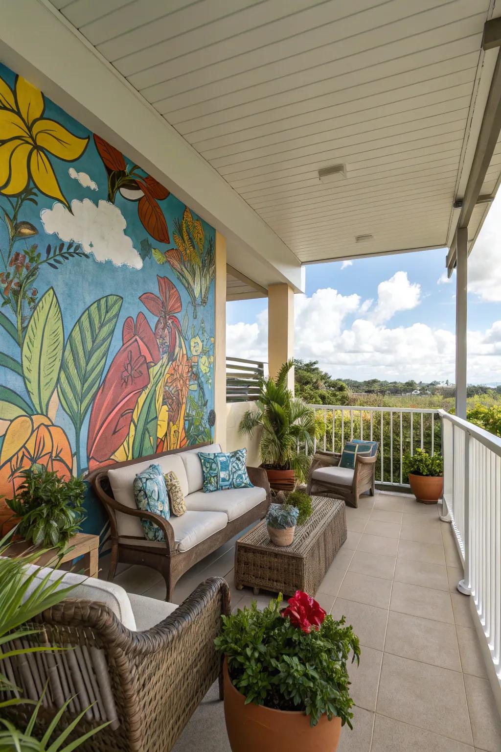 An accent wall adds a splash of personality.