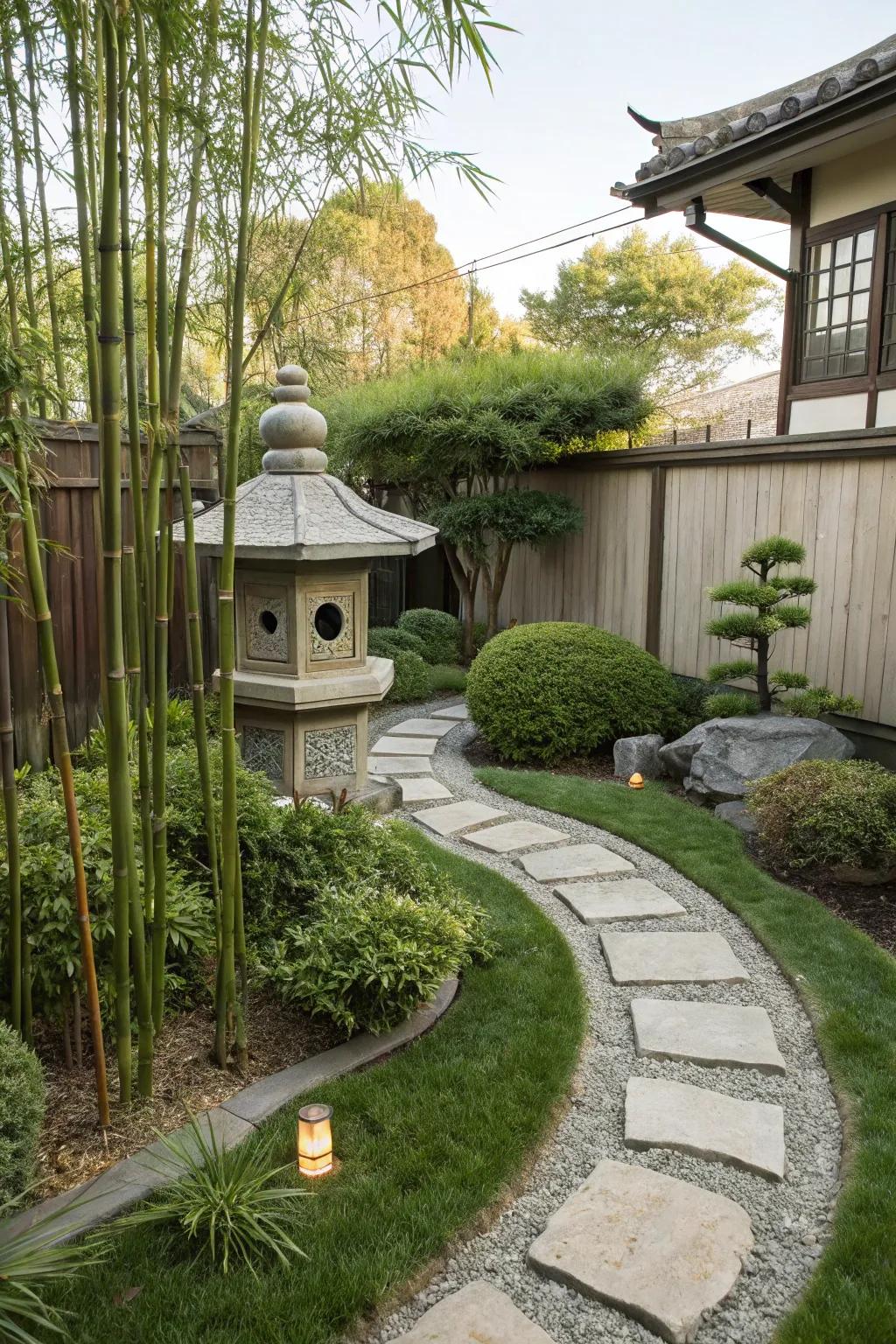 Find peace with Asian-inspired garden elements.