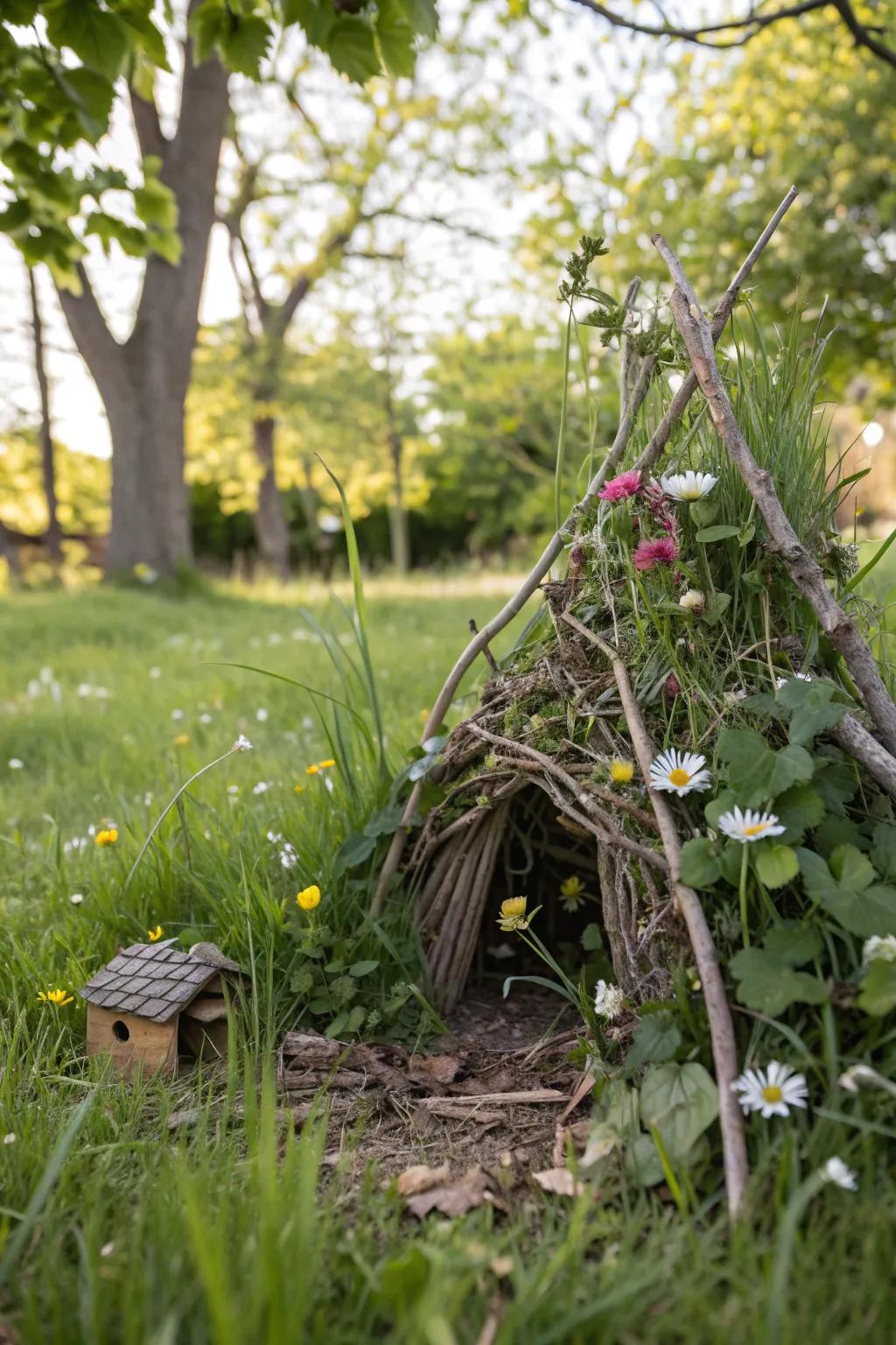 Natural hideaways provide cozy nooks for fairies to rest.