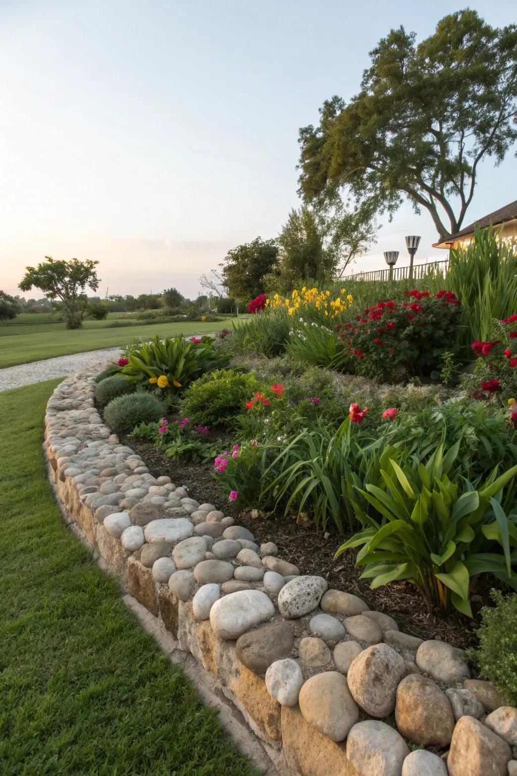 Creative edging adds personality and structure to garden beds.