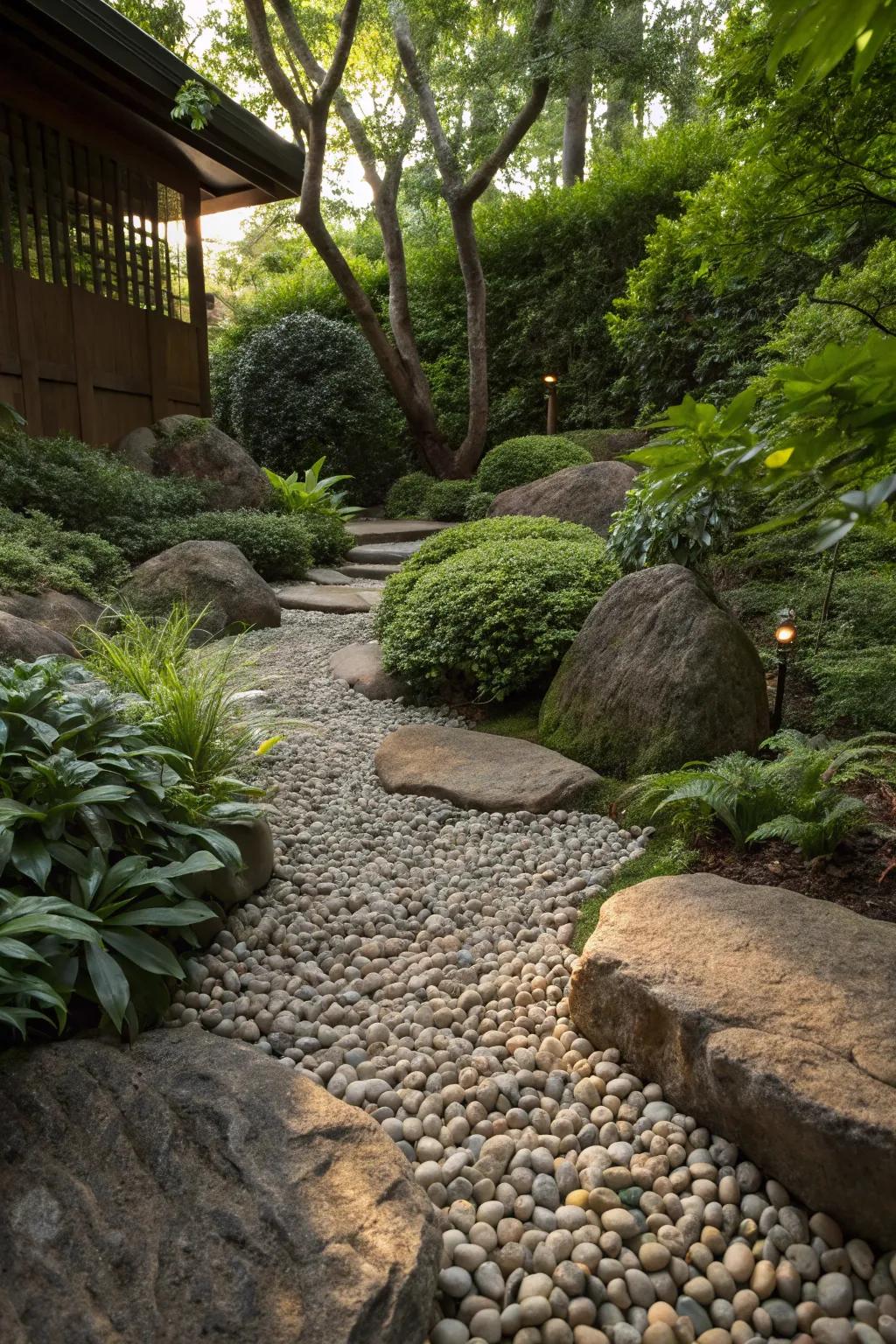 A rock carpet adds a unique texture and feel underfoot.