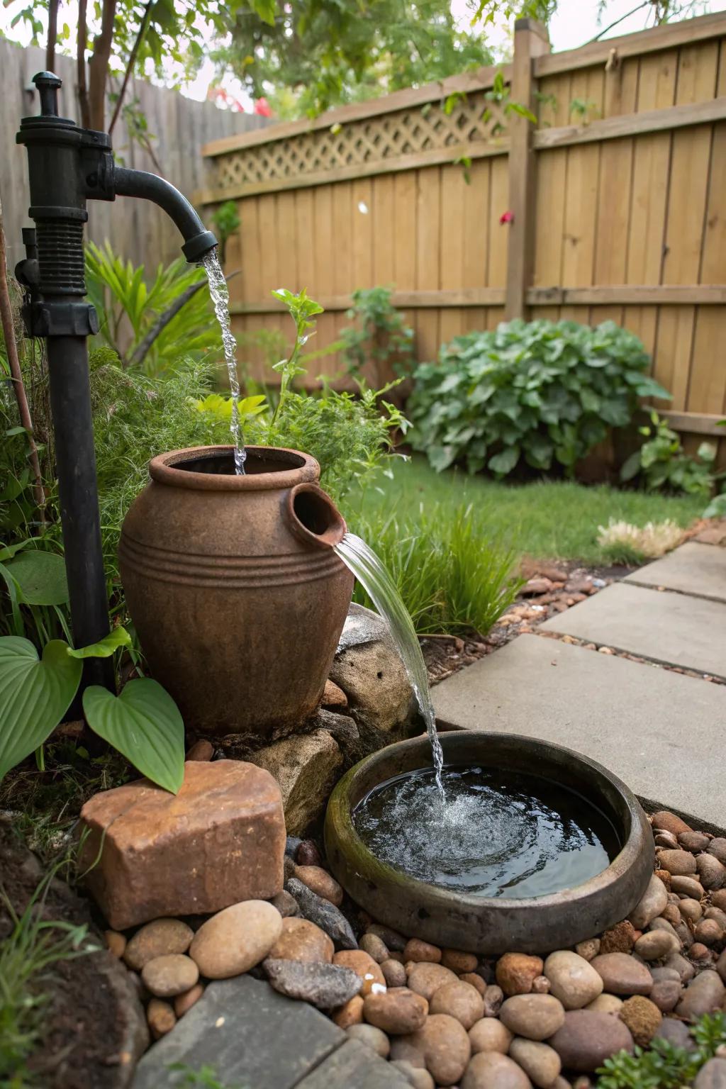Bring tranquility with a budget-friendly water feature.