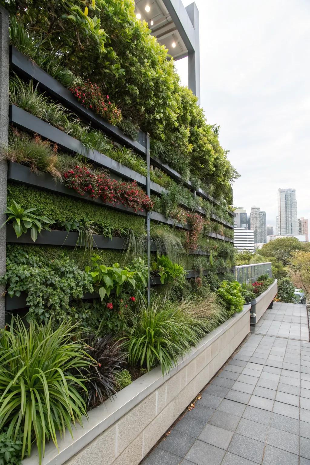 Turn your fence into a living wall with vibrant vertical planters.