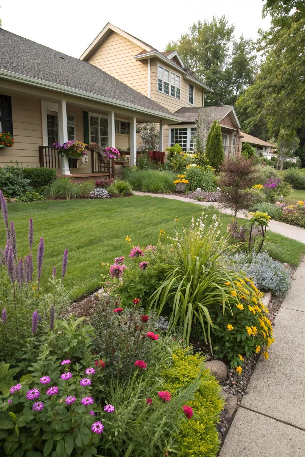 Native plants thrive with less effort and water.