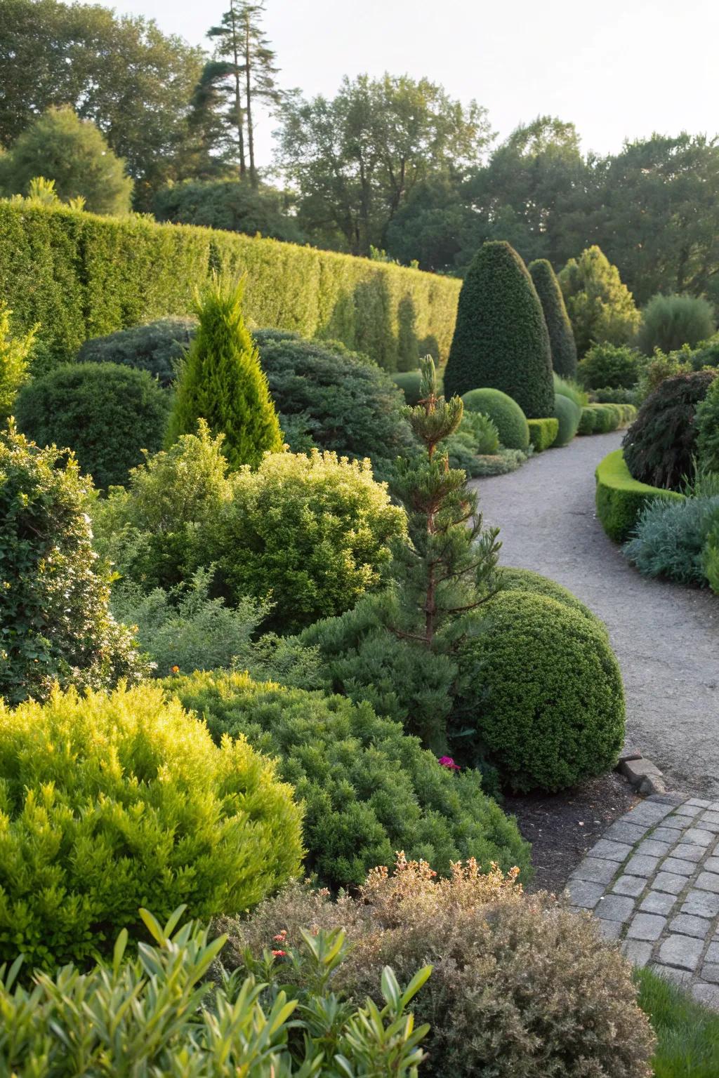 Evergreens keep your garden lush throughout the seasons.