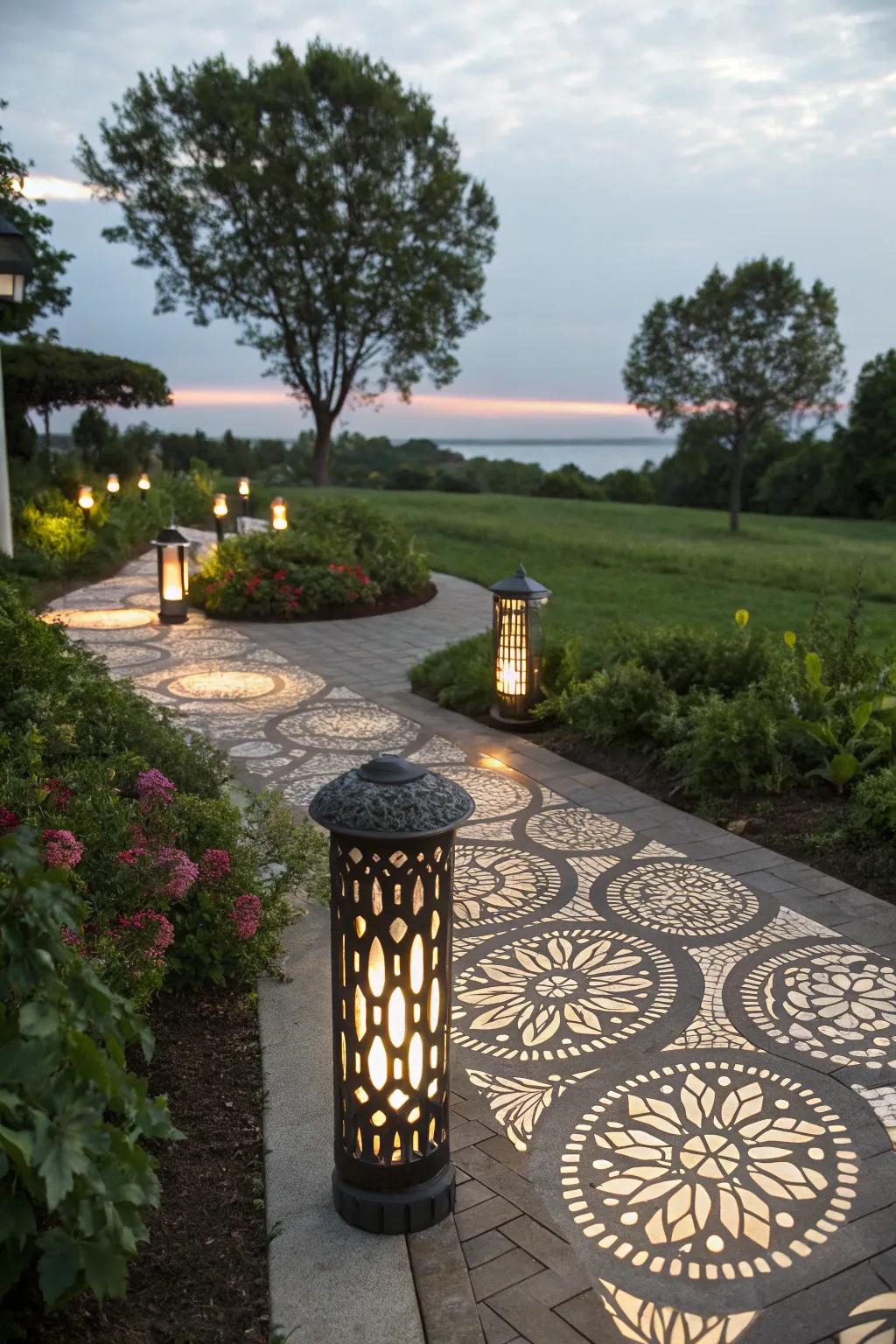 Bollard lights transform landscapes with artistic illumination.