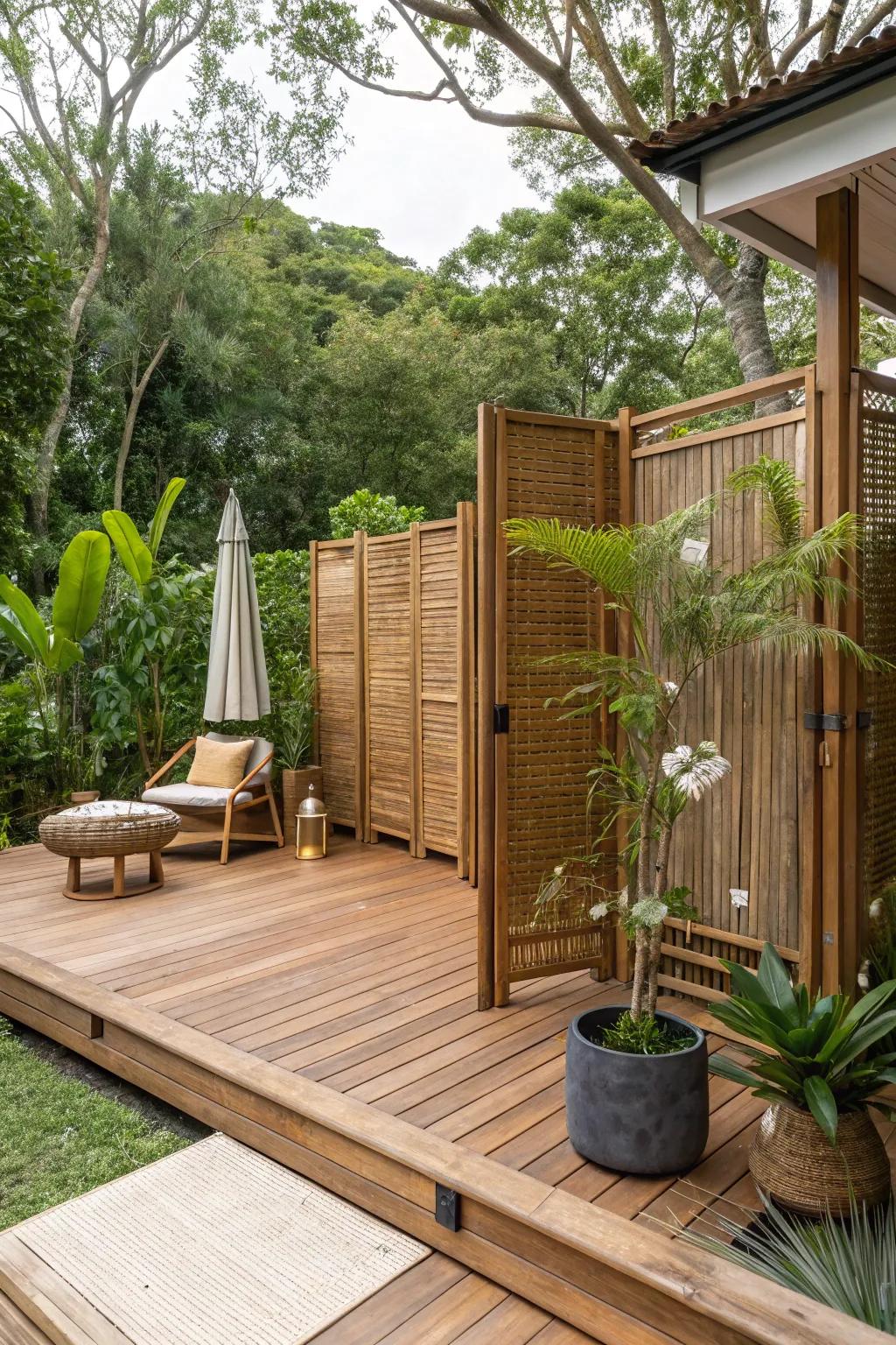 Enhance intimacy with unique privacy screens