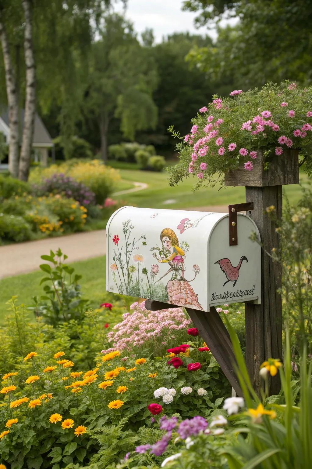 Turn your mailbox into an art piece with creative decals.