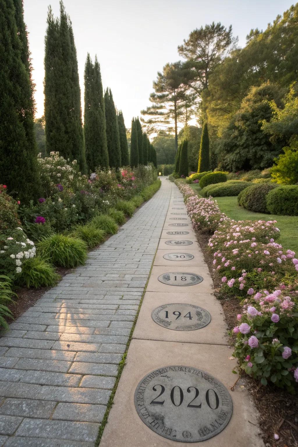 A memory pathway leads through a garden of cherished memories.