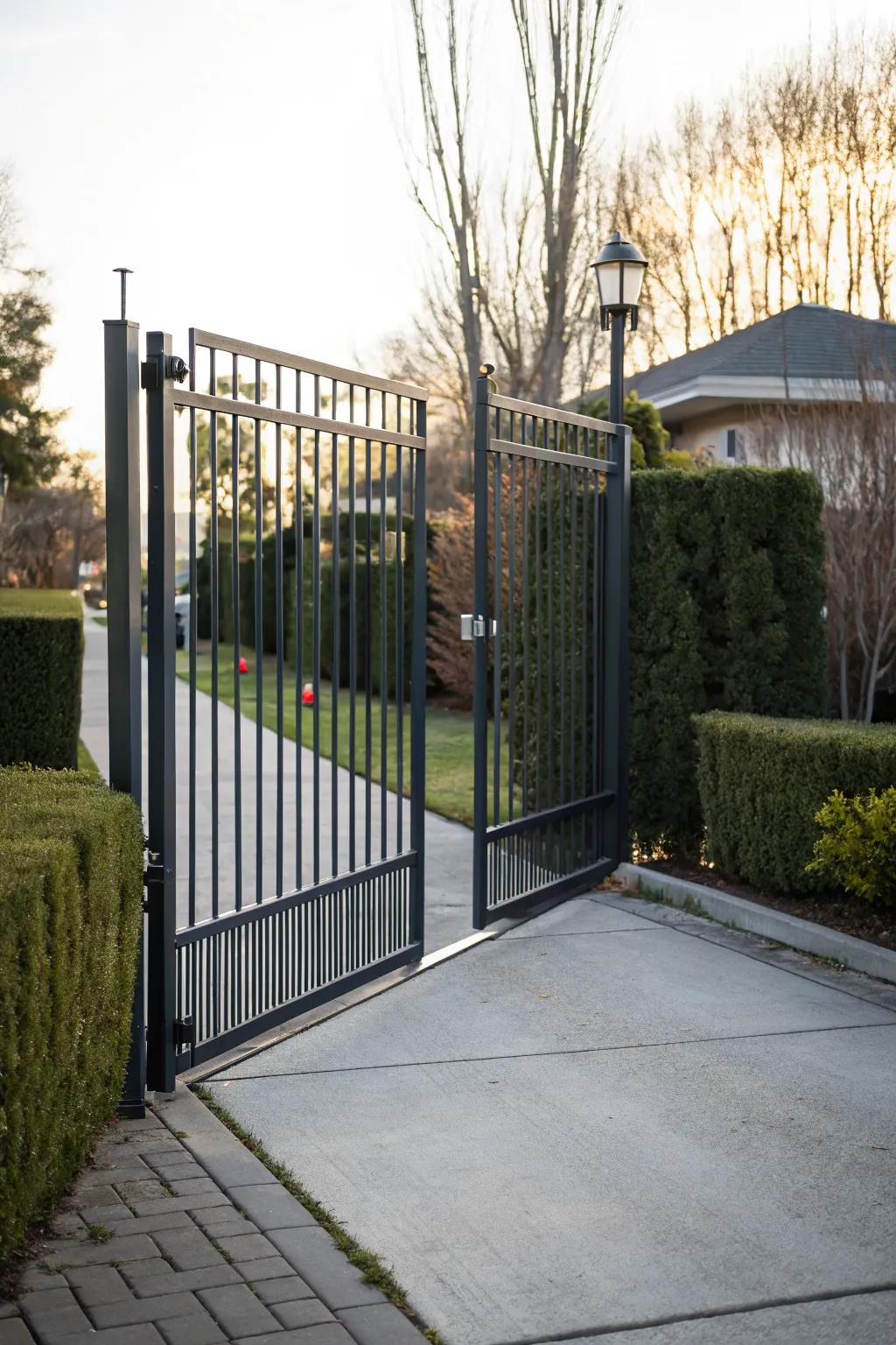 Enhance privacy with tall, secure gates.