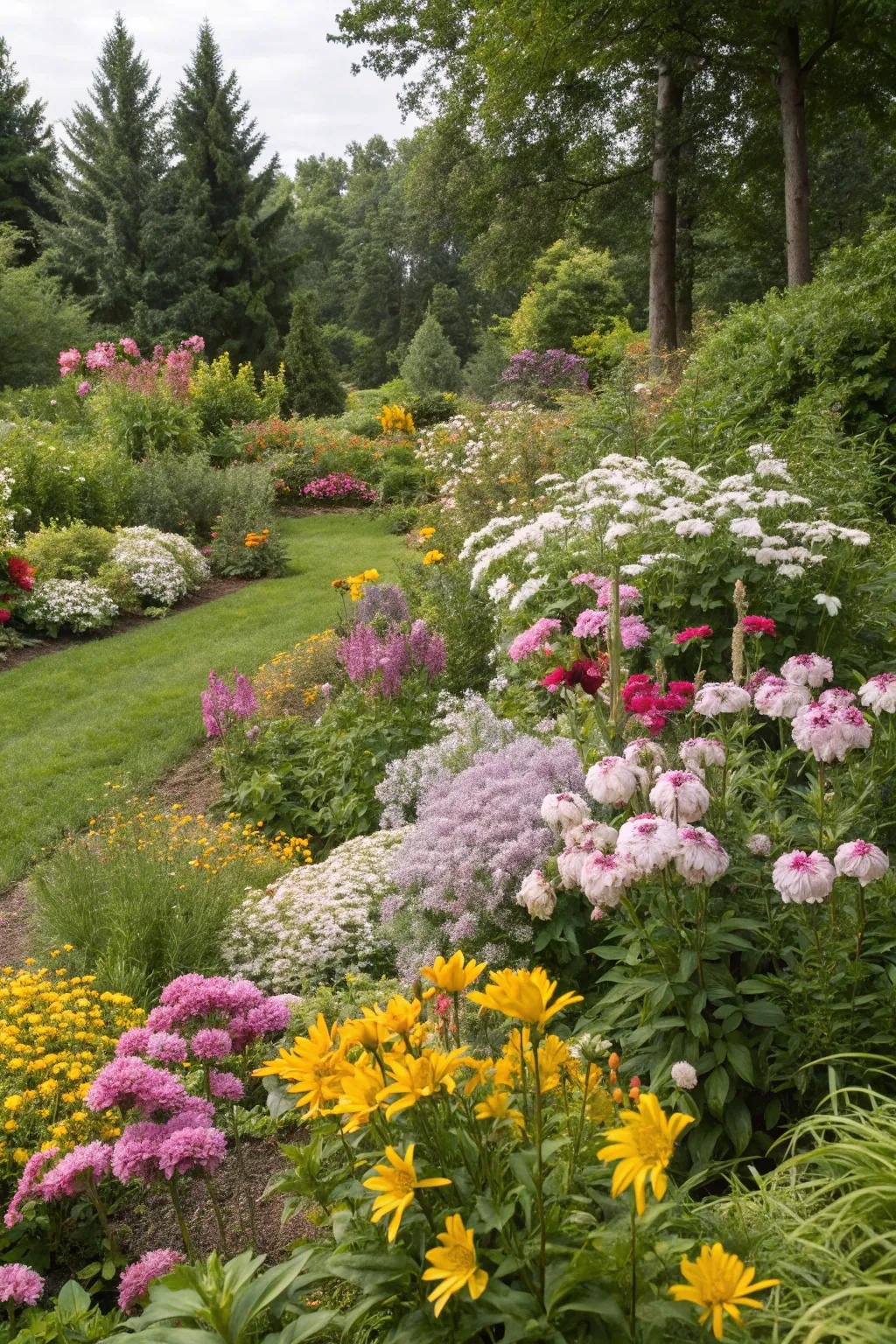 A garden that bursts with color in every season.