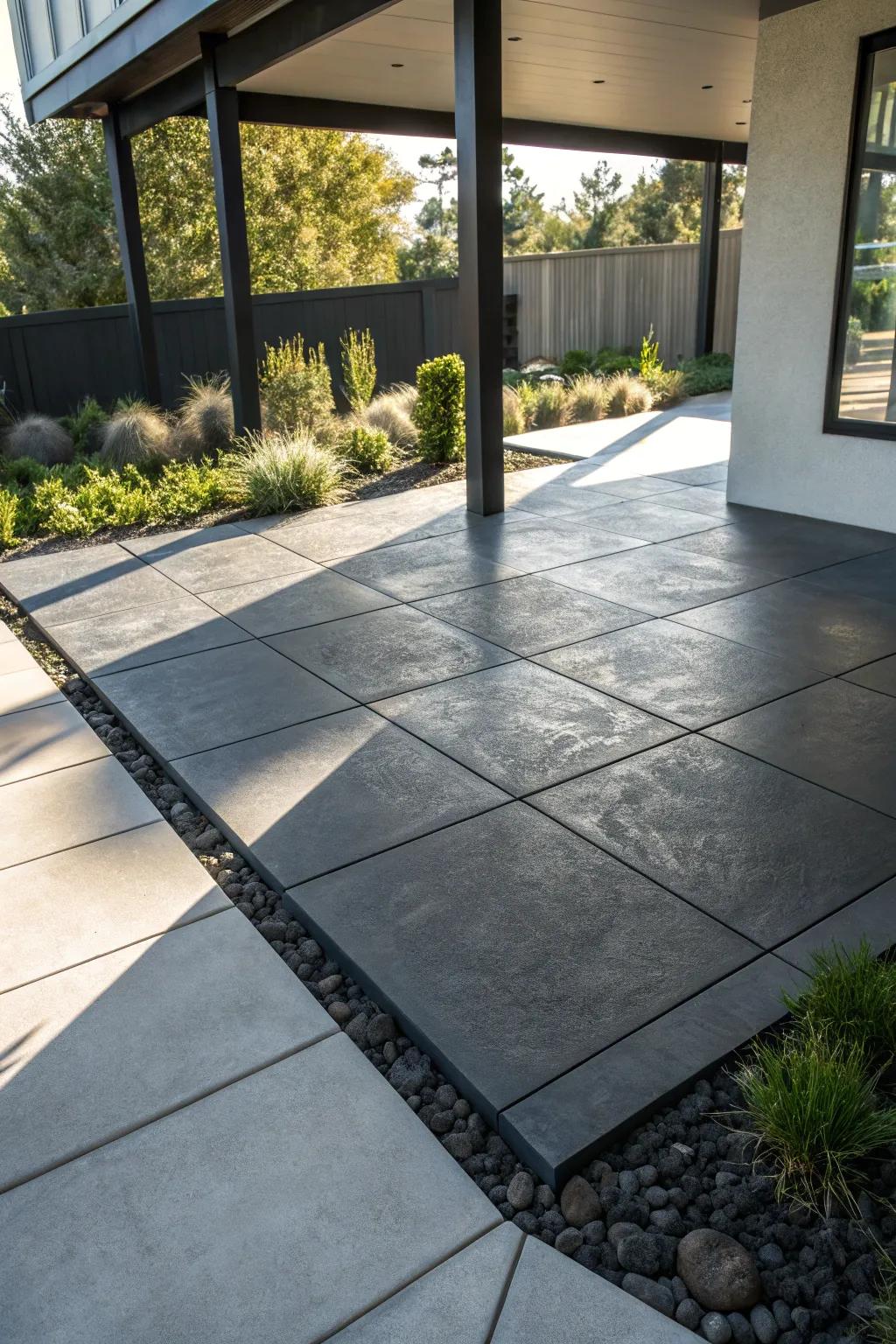 Contrasting tones make your patio stand out.