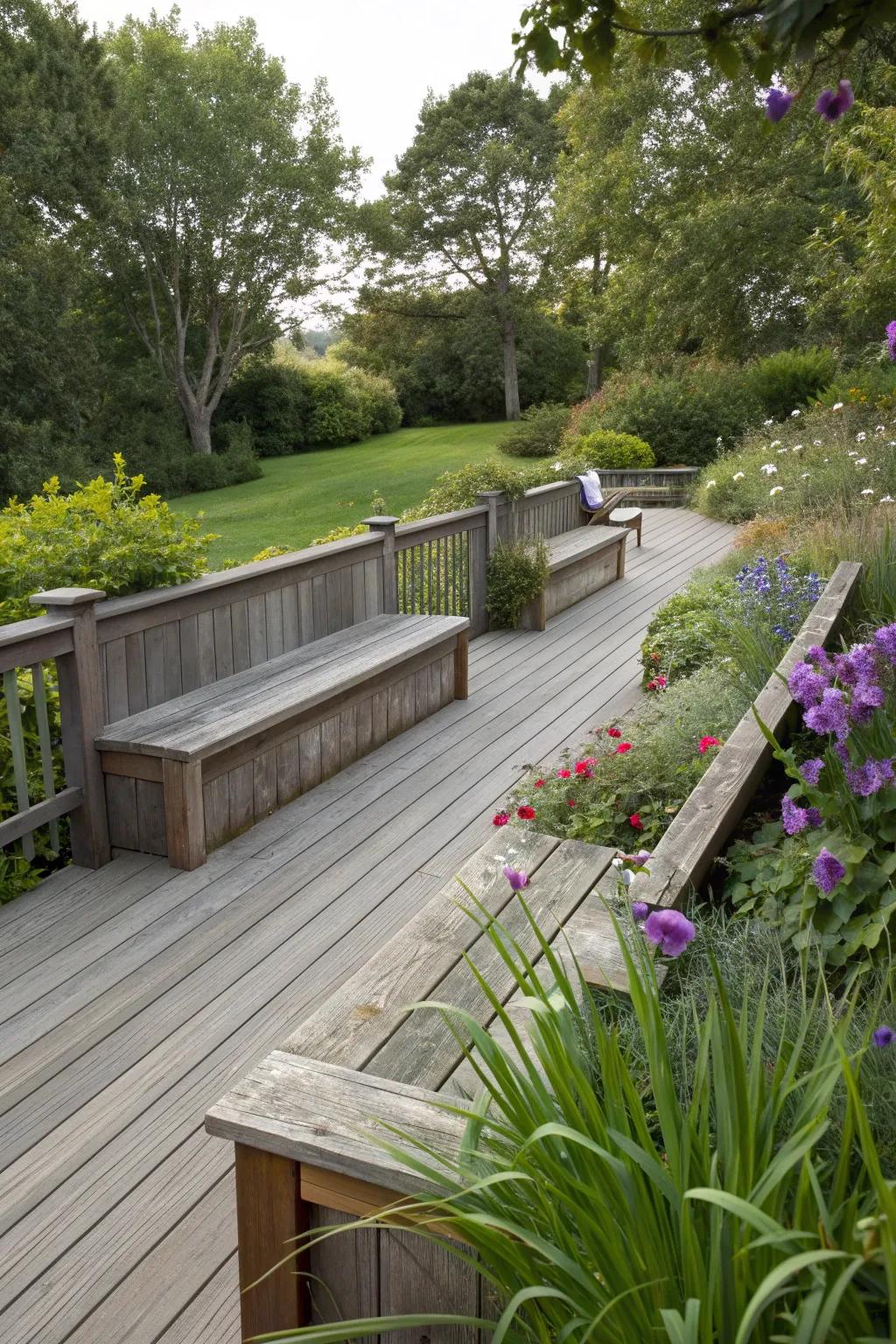 Built-in seating offers both efficiency and elegance.