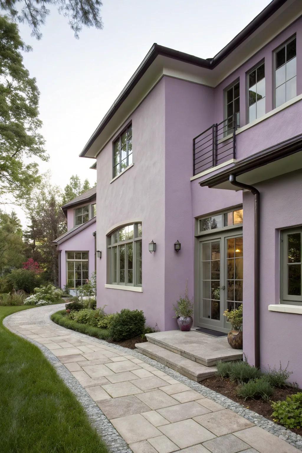 Muted lavender adds subtle elegance.