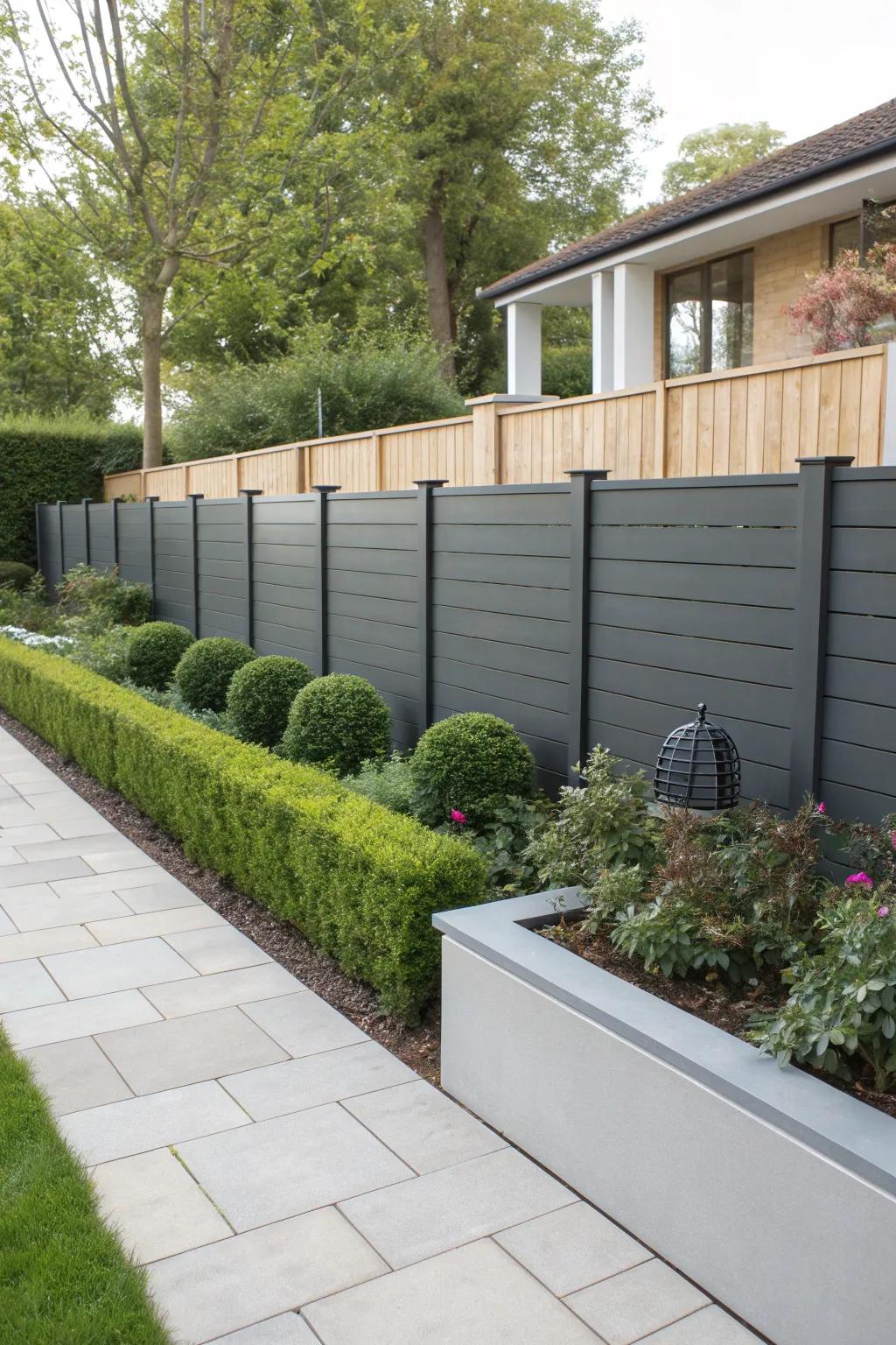 Floating fences offer a light and airy feel.