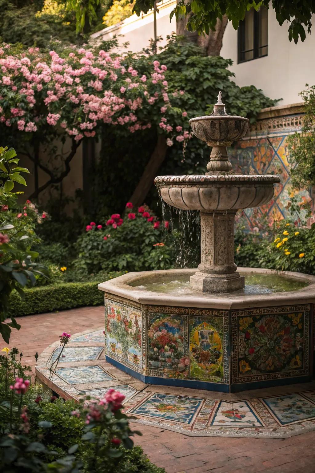 Add personality with artistic tile work.