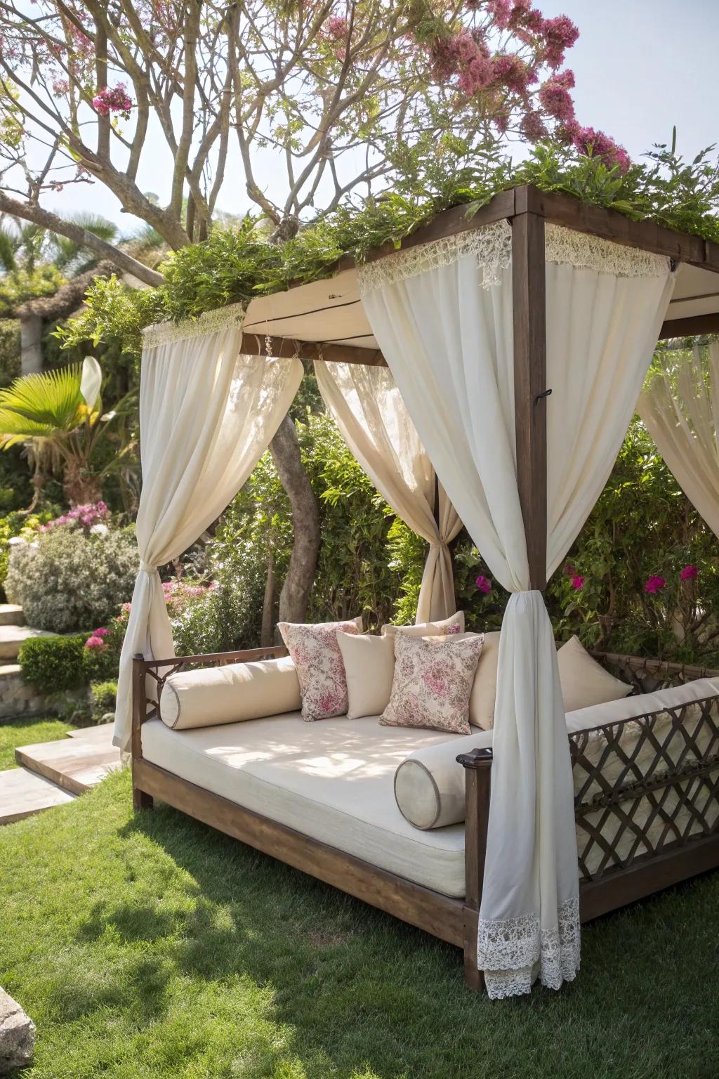 Bring a resort vibe home with an outdoor daybed.