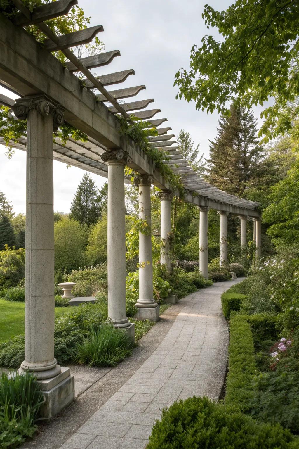 A seamless blend of architecture and nature in monochrome.