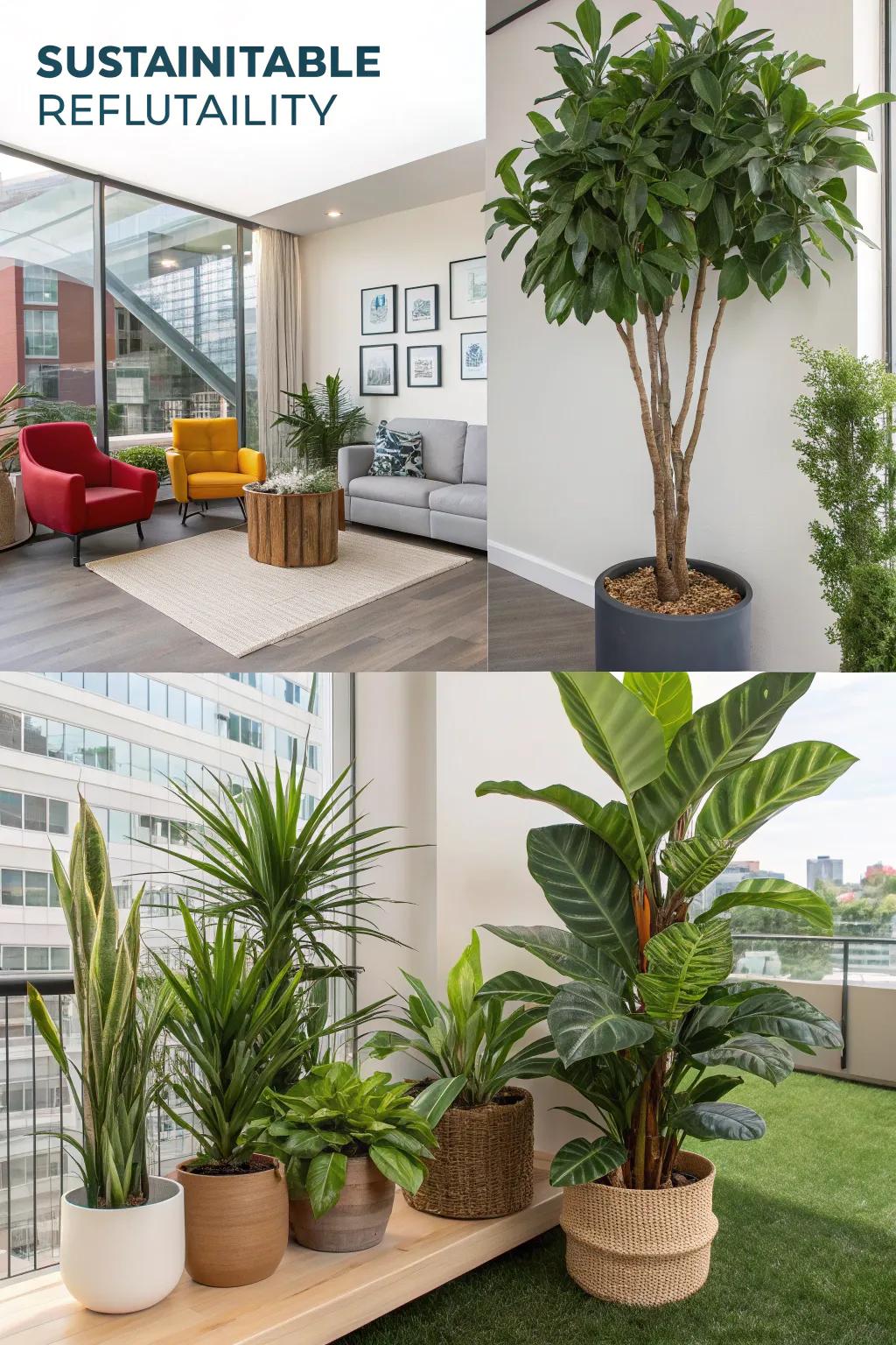 Opt for sustainable decor with reusable artificial plants.