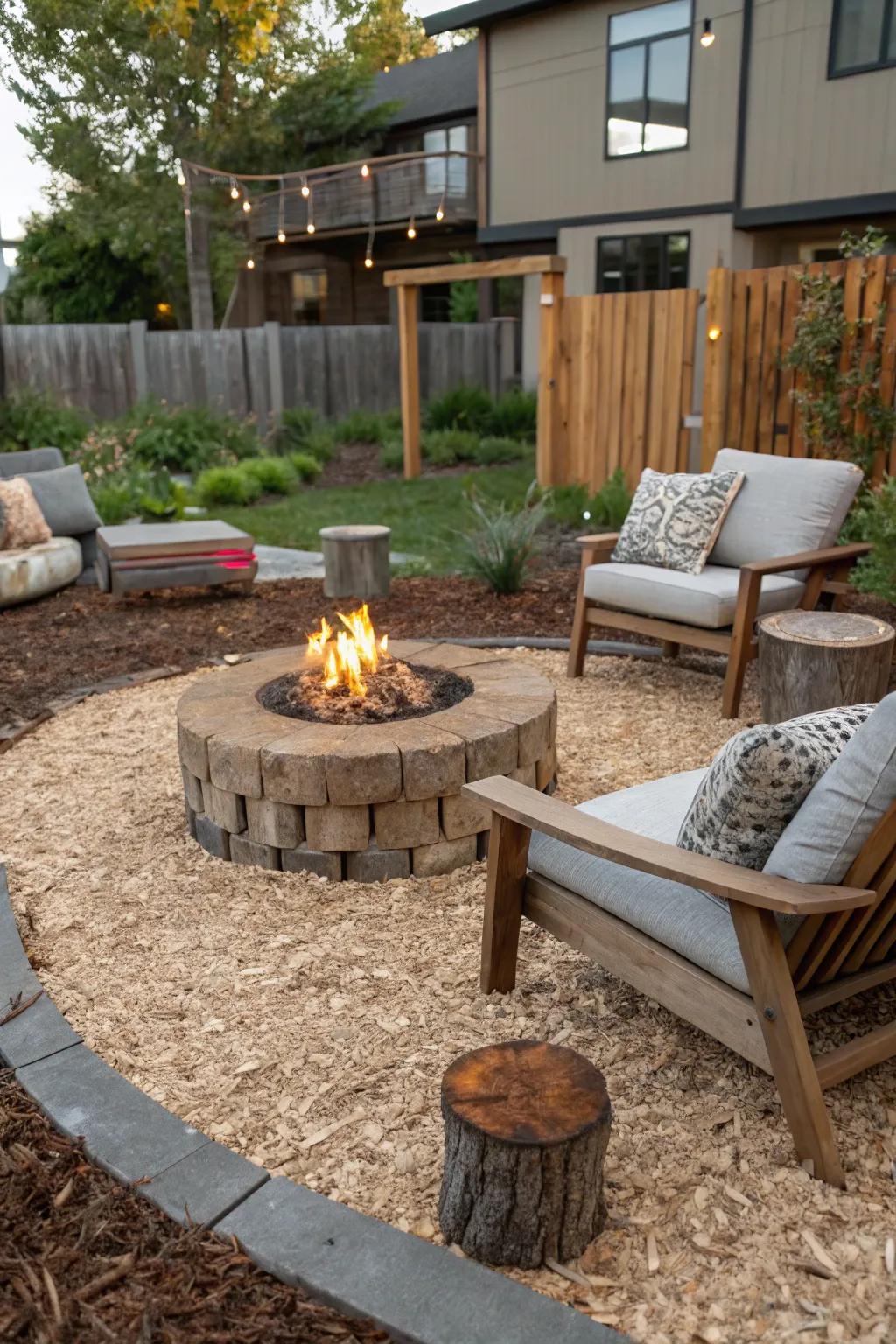 Recycled materials offer sustainability and style.