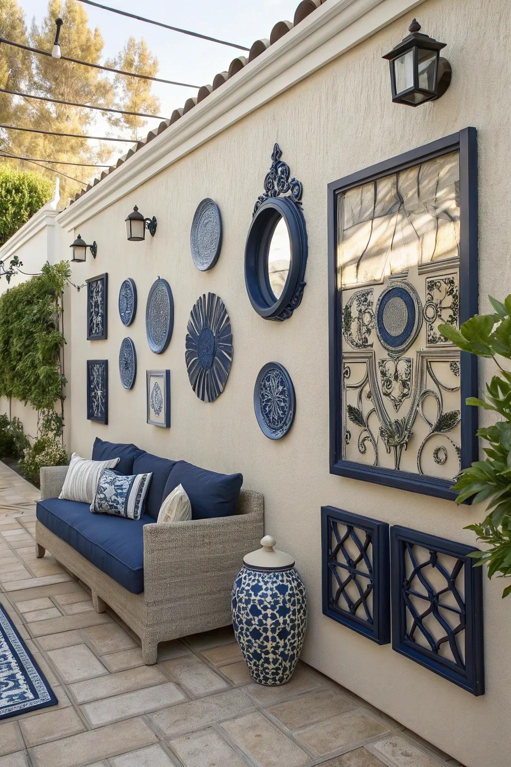 Add depth with artful wall decor.