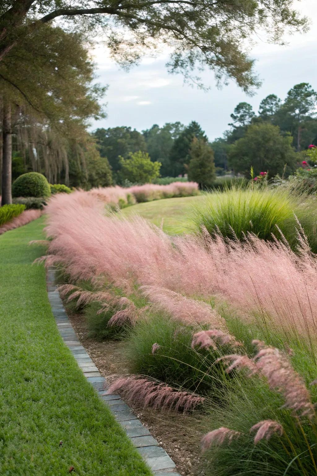 Muhly grass adds texture and movement to a North Florida landscape.