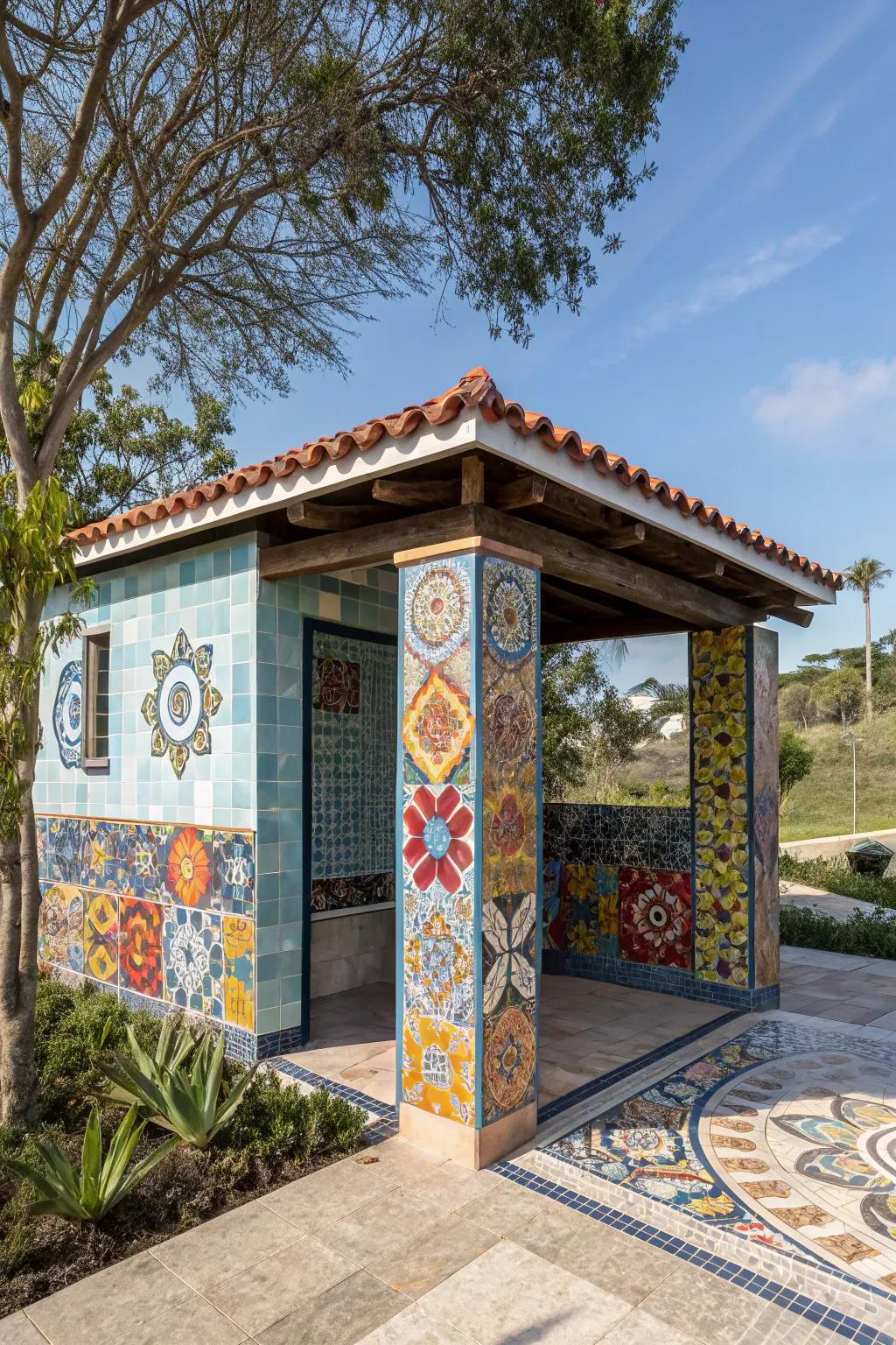 Statement tiles add personality and flair.