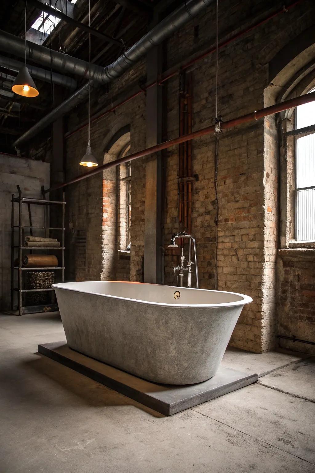 Industrial chic with a modern, rugged twist.