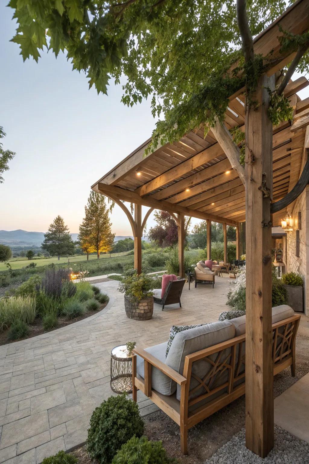 Achieve rustic elegance with exposed beams.